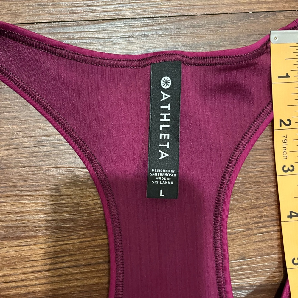 NWOT ATHLETA Vitality Rib Tank Size L - Picture 3 of 8